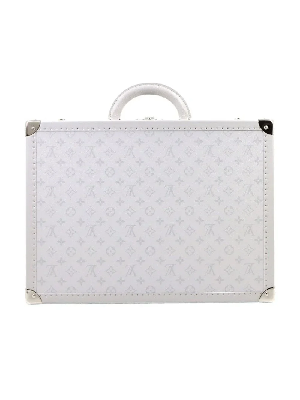 Louis Vuitton Taigarama Bisten 50 Trunk Case Bag White Silver